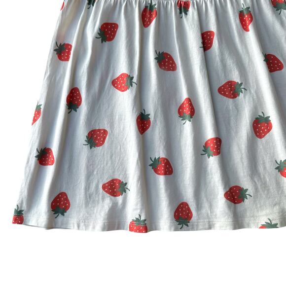 H&M Ruffle Trimmed Strawberry Print Dress, Size 4T, Creme - Picture 5 of 8